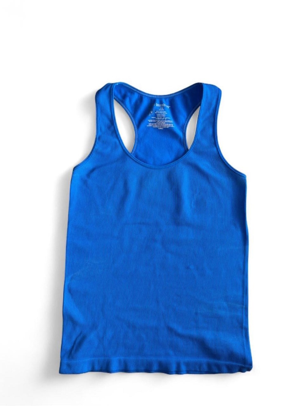 No Boundaries Royal Blue Ribbed Racerback Tank